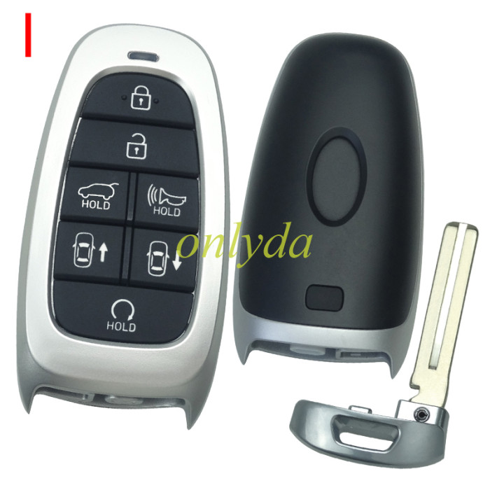 Free shipping 5pcs/lot For Hyundai remote key blank with badge , please choose button