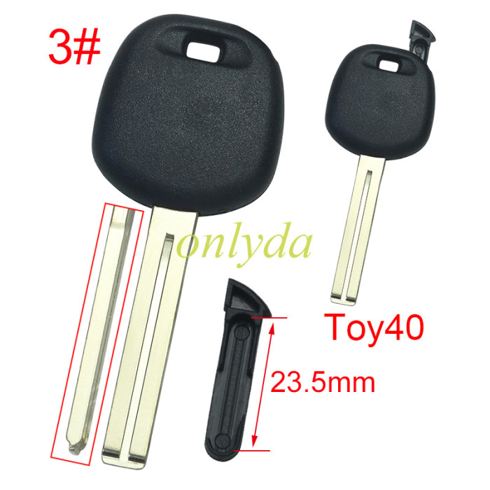 Free shipping 10pcs/lot Super Stronger GTL shell  Toyota transponder key blank (can put TPX long chip and  carbon chip part ）