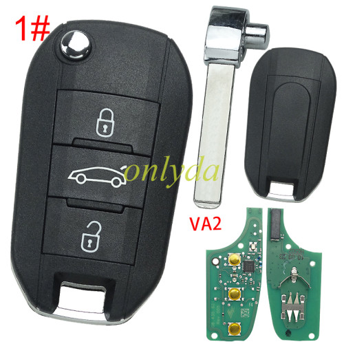 Free shipping original Peugeot Citroen Ople Vauxhall Fiat JEEP 3 button remote key NCF296XMT Hitag AES 433mhz # F4 after 2023