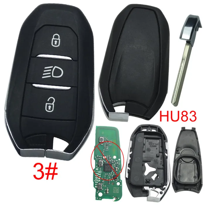 For Vauxhall remote key shell without badge, blade HU83. Pls choose the button type