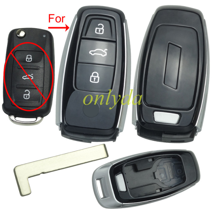Free shipping Modified VW .3 button  Remote key Blank with badge , pls choose model