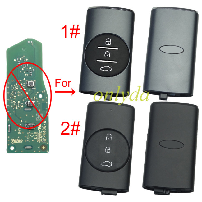 Free shipping Original Chery remote key without blade with badge