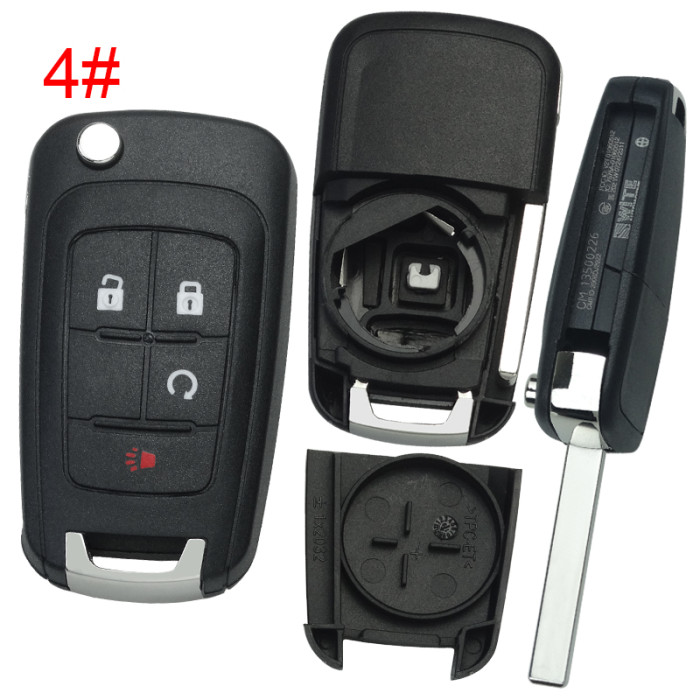 Free shipping 10pcs/lot For Buick remote key blank HU100 blade without badge place, pls choose the button