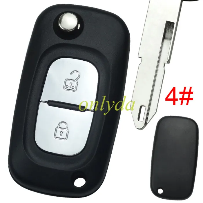 For Renault 2 button remote key blank ,without badge , 1#VA2 2#HU83 3#VAC102 4#NE73 ,pls choose blade