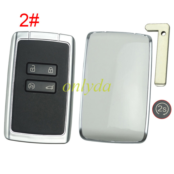 Free shipping 5pcs/lot For Renault 4 button remote key case with blade without badge ,pls choose model