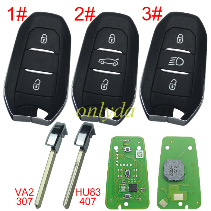 Free shipping Xhorse smart remote key  for Peugeot & Citroen & DS models PN:XZPG00EN