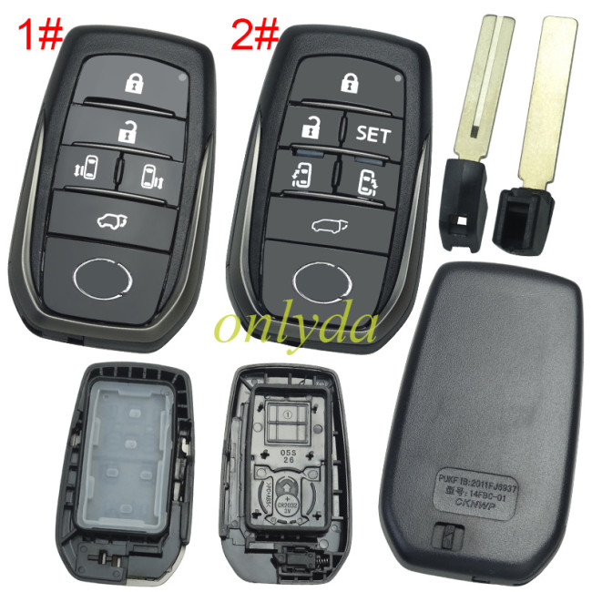 Free shipping 5pcs/lot For Lexus remote key shell with badge with blade  ,The back is flat, pls choose button model