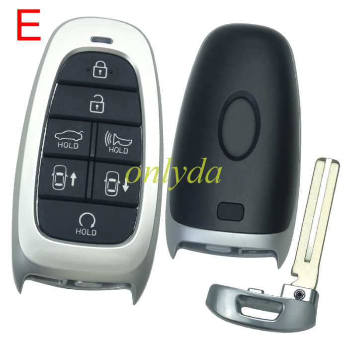 Free shipping 5pcs/lot For Hyundai remote key blank with badge , please choose button