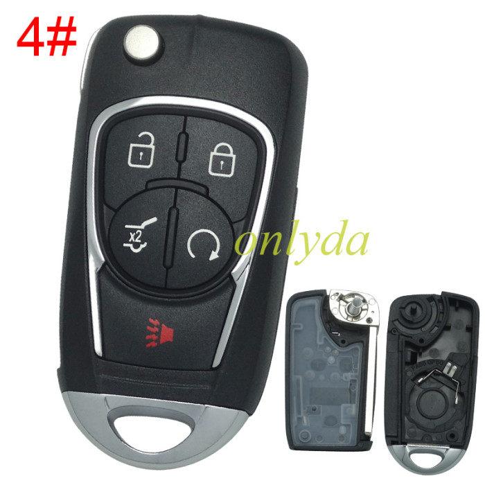 Free shipping 5pcs/lot For Chevrolet Buick remote key blank without badge place, pls choose the button