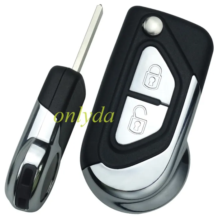 Super Stronger GTL shell high quality for Citroen modified 2 button remote key shell with battery clamp without badge, please choose the blade，blade VA2/HU83
