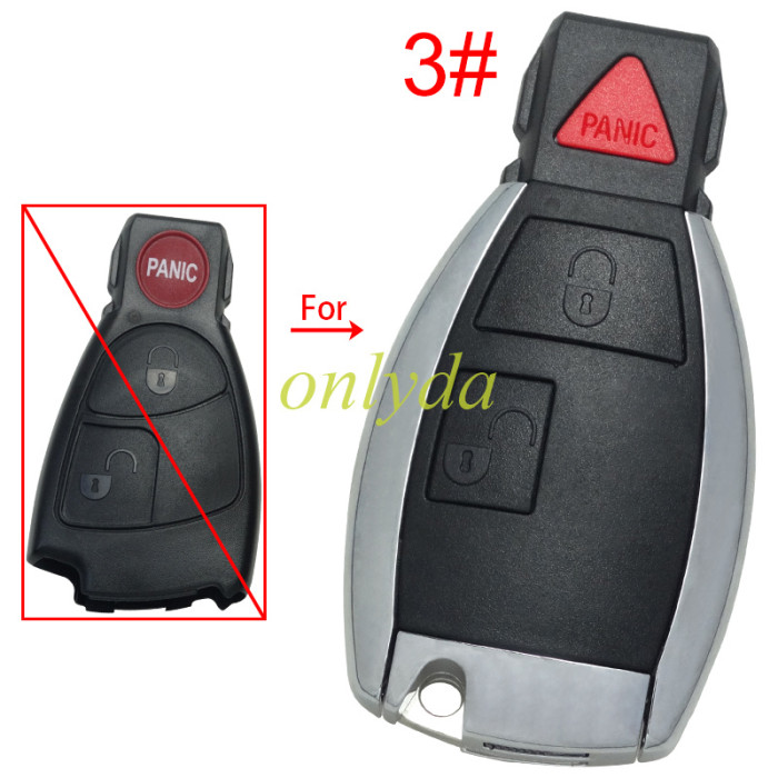 Free shipping For Benz modified  key blank， pls choose the button