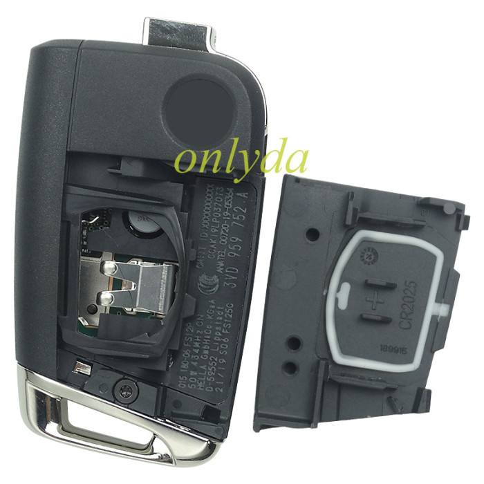 Free shipping VW for SKODA original keyless 3 button remote key 434mhz  with 3VD  959 752A with  MQB49/5C/NCP21A2W chip