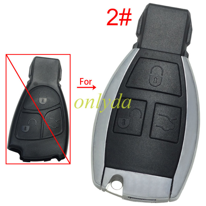 Free shipping For Benz modified  key blank， pls choose the button