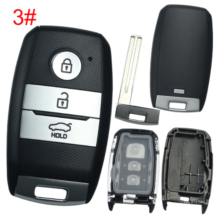 Free shipping 5pcs/lot For KIA 3+1 button remote key blank without badge  , pls choose button