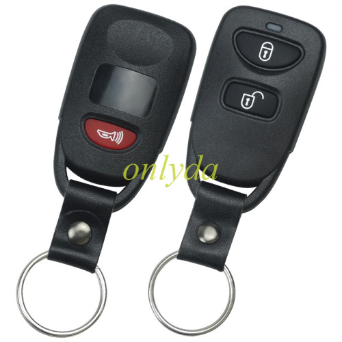 Free shipping 10pcs/lot For Kia 2+1 button remote key blank with battery holder without badge