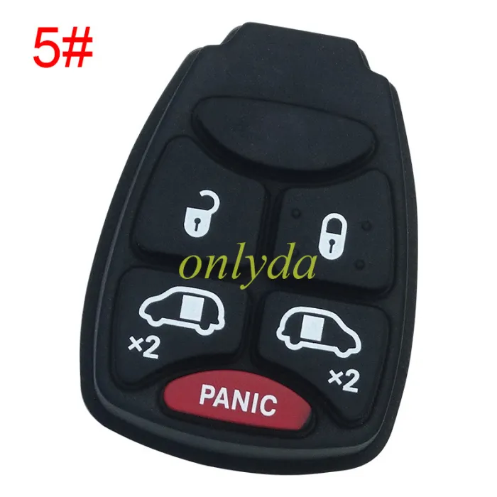 For Chrysler remote  key shell rubber pad, pls choose the button