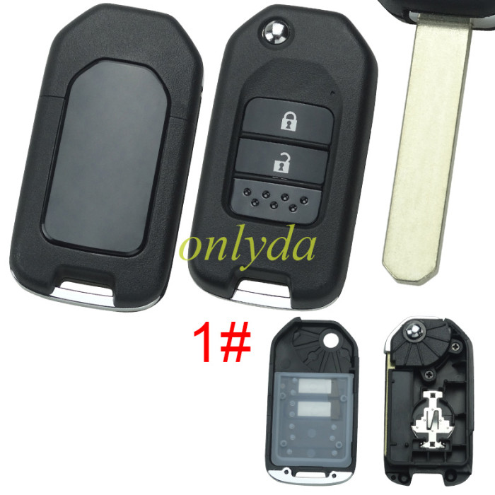 Free shipping 10pcs/lot For Honda  modified remote key shell without badge , pls choose button