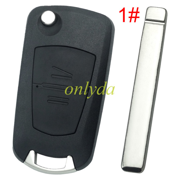 Free shipping 10pcs/lot For Opel modified 2 Button remote key shell with round badge place, pls choose the blade