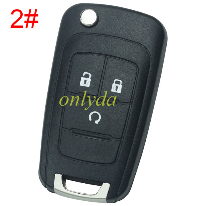 Free shipping 10pcs/lot For chevrolet remote key blank HU100 blade with cross badge place, pls choose the button