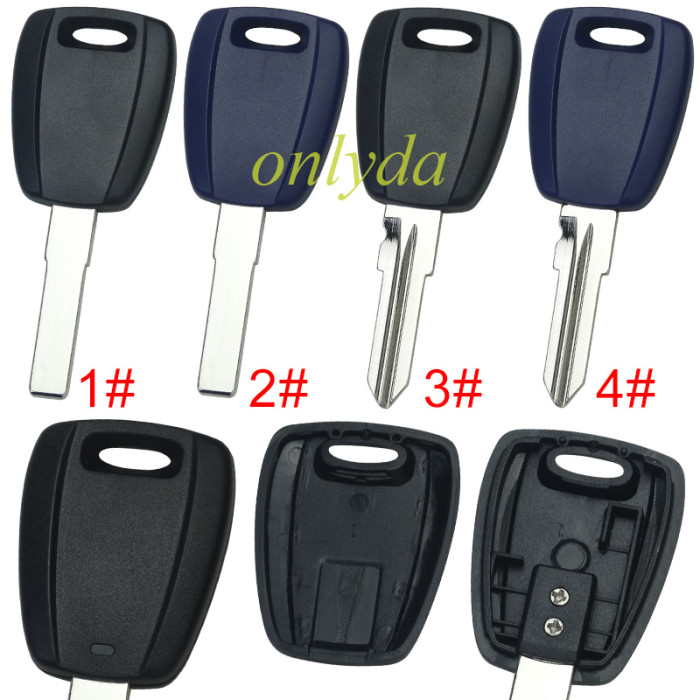 Free shipping 10pcs/lot For Fiat transponder key blank-without badge（can put TPX long chip)， pls choose model
