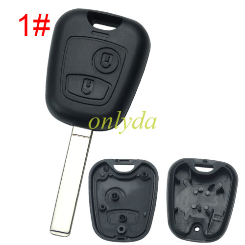 Free shipping 10pcs/lot For Citroen remote key shell with badge, pls choose the blade