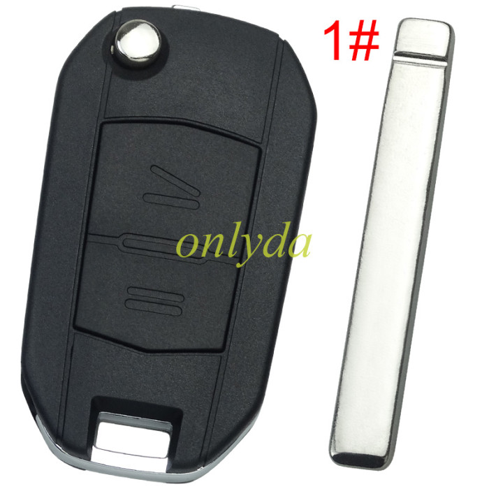 Free shipping 10pcs/lot For Opel modified 2 Button remote key shell with round badge place, pls choose the blade