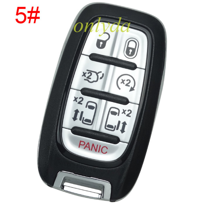 Free shipping For Chrysler remote key shell with badge, emergecy blade included, pls choose the button
