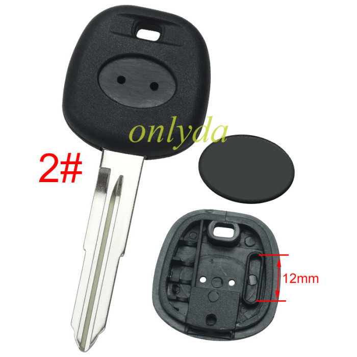 Free shipping 10pcs/lot Super Stronger GTL shell  Toyota transponder key blank with badge with  carbon chip part, Pls choose blade model