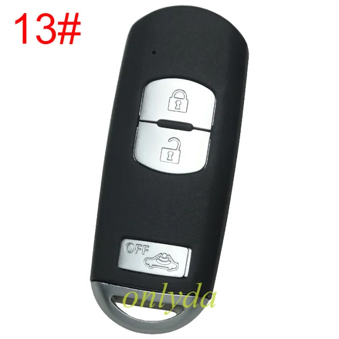 Mazda  remote key blank with blade ( 3parts)，with  original badge palce, pls choose the button