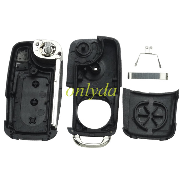 Free shipping For VW Touareg Phaeton 2002+ keyless go 3 button remote Flip Key  Frequency:315MHZ,433MHz / Transponder: 7942/7944/HITAG 2 / Blade signature:HU66 / Immobiliser System:KESSY / Part No: 3D0959753AK/AA/AM