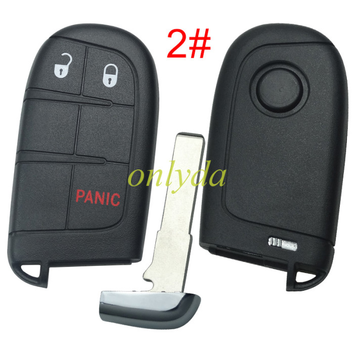 Free shipping 10pcs/lot For Fiat  remtoe key blank with logo , pls choose button