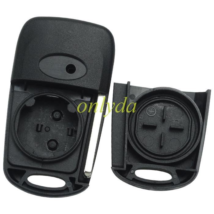 Free shipping 10pcs/lot For Kia  3 button remote key blank with badge with HY20R right  blade, pls choose button