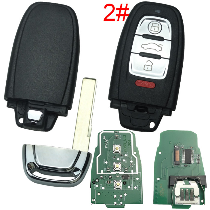 Free shipping KYDZ Brand Audi A4L,Q5 3 button remote  control with 868mhz/434mhz pls choose frequency