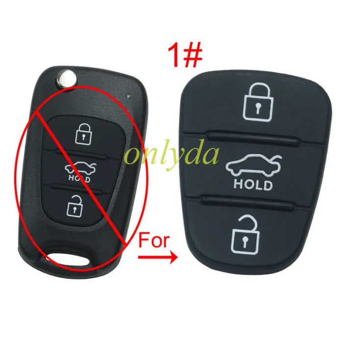 For Hyundai 3 button remote key pad， pls choose model