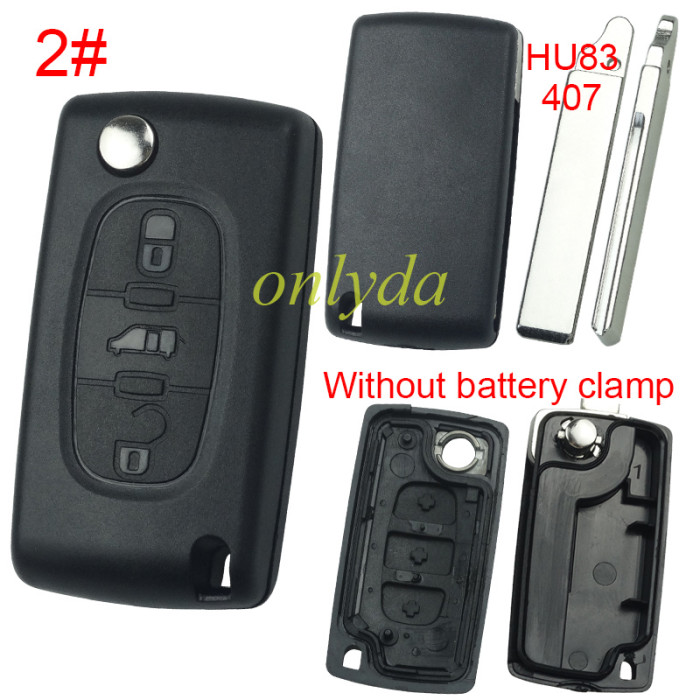 Free shipping 10pcs/lot Super Stronger GTL shell  Fiat 3 buton remote key blank without battery clamp without bagde, pls choose blade