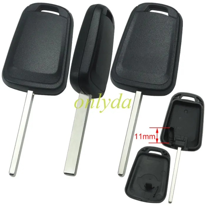 For  Chevrolet transponder key shell with HU100 blade，can put TPX long chip with badge