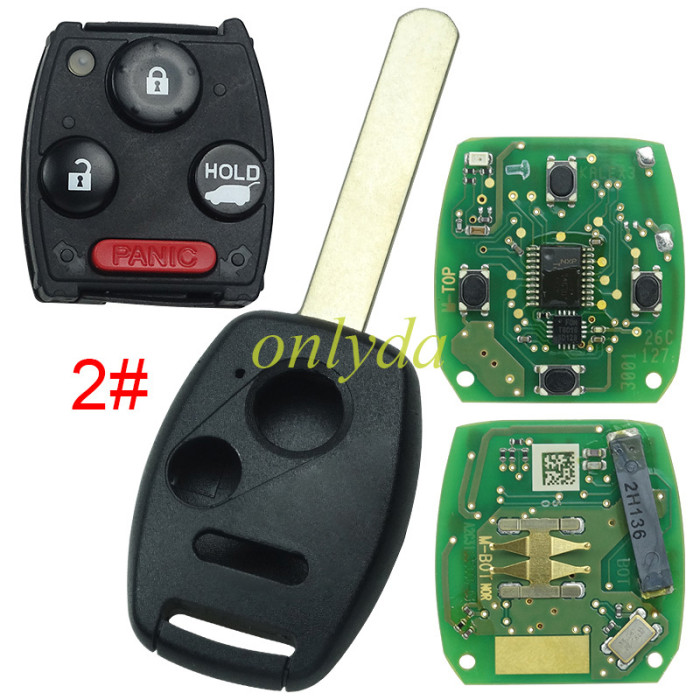 Free shipping For Honda Accord Original 3+1 Button remote key with 433mhz (90% new) with SIEMENS VDO 46chip 7941A  72147-SZA-P4 A2C53434570