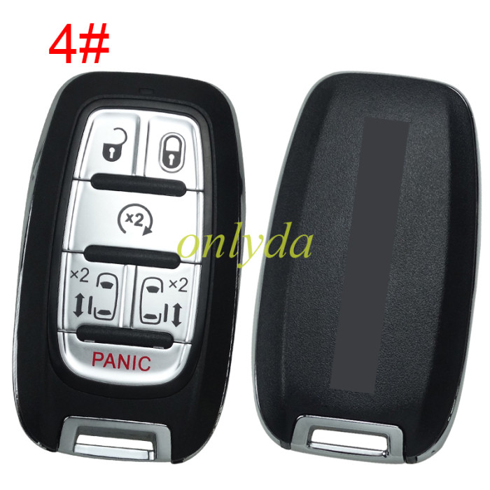 Free shipping For Chrysler remote key shell with badge, emergecy blade included, pls choose the button