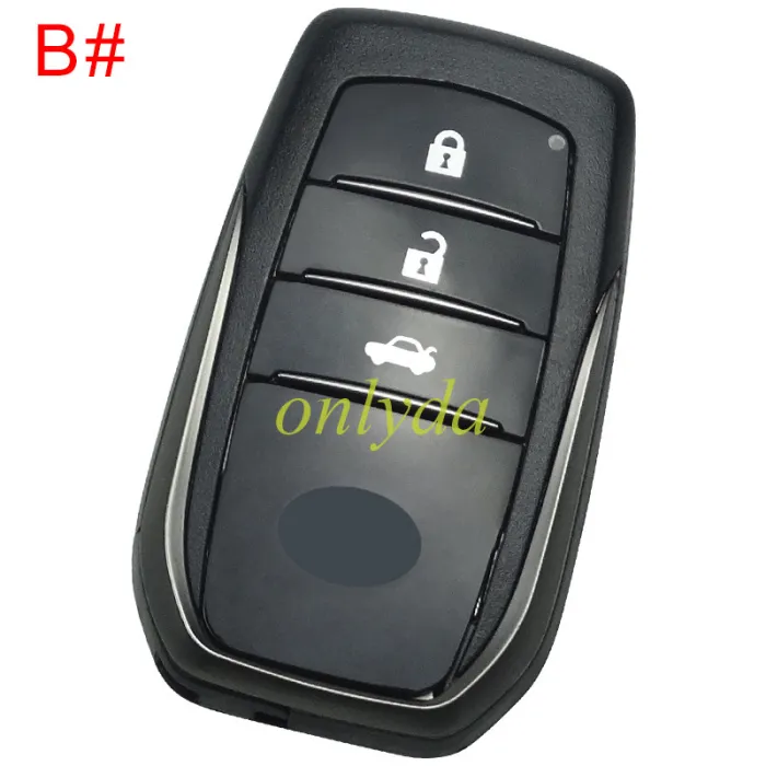 For Toyota remote key shell  with badge , pls choose button