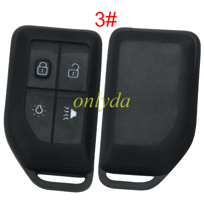Free shipping 5pcs/lot For Volvo 4 button remote key shell with key blade， pls choose back cover