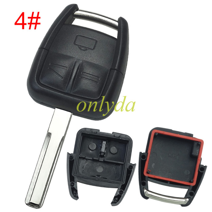 Free shipping 10pcs/lot For Opel remote key shell 3button without battery holder, pls choose the blade