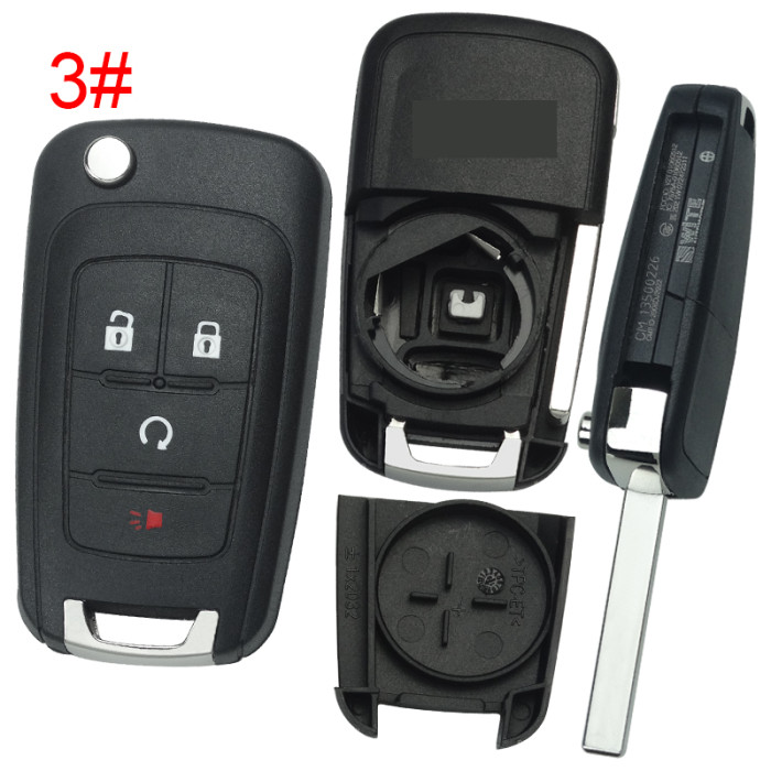 Free shipping 10pcs/lot For chevrolet remote key blank HU100 blade with cross badge place, pls choose the button