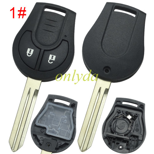 Free shipping 10pcs/lot For Nissan  remote key blank without badge pls choose button model