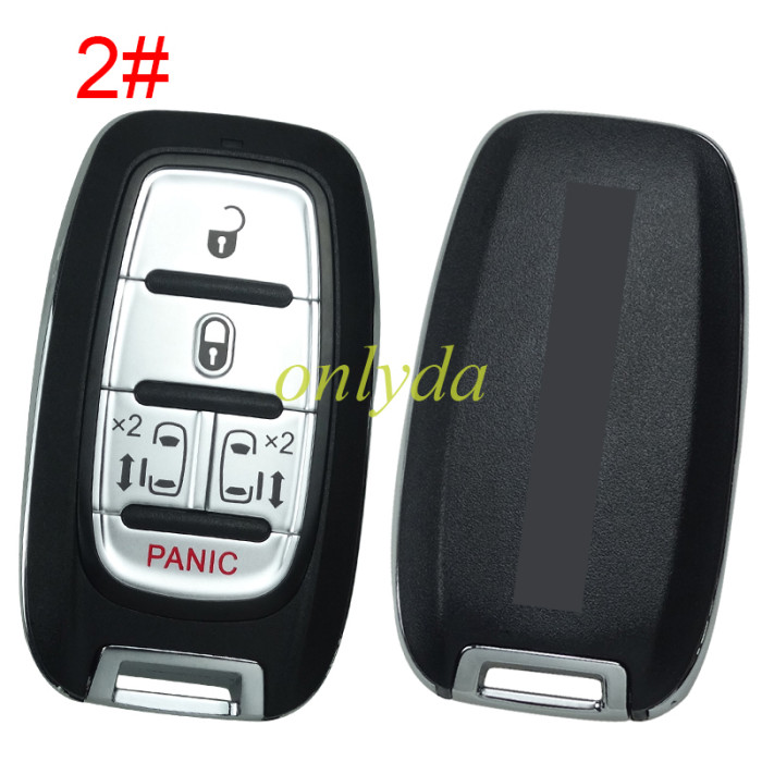 Free shipping For Chrysler remote key shell with badge, emergecy blade included, pls choose the button