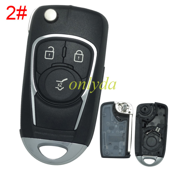 Free shipping 5pcs/lot For Chevrolet Buick remote key blank without badge place, pls choose the button