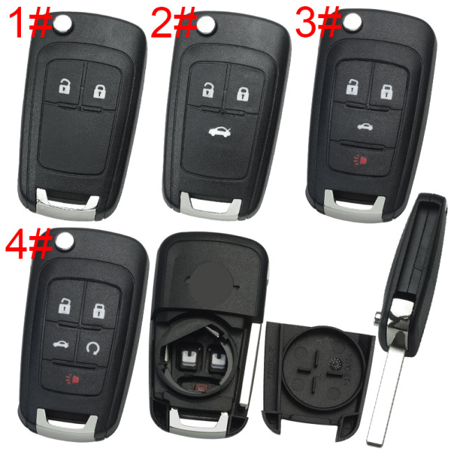 Free shipping 10pcs/lot For Opel remote key shell with original badge place, blade HU100. pls choose the button