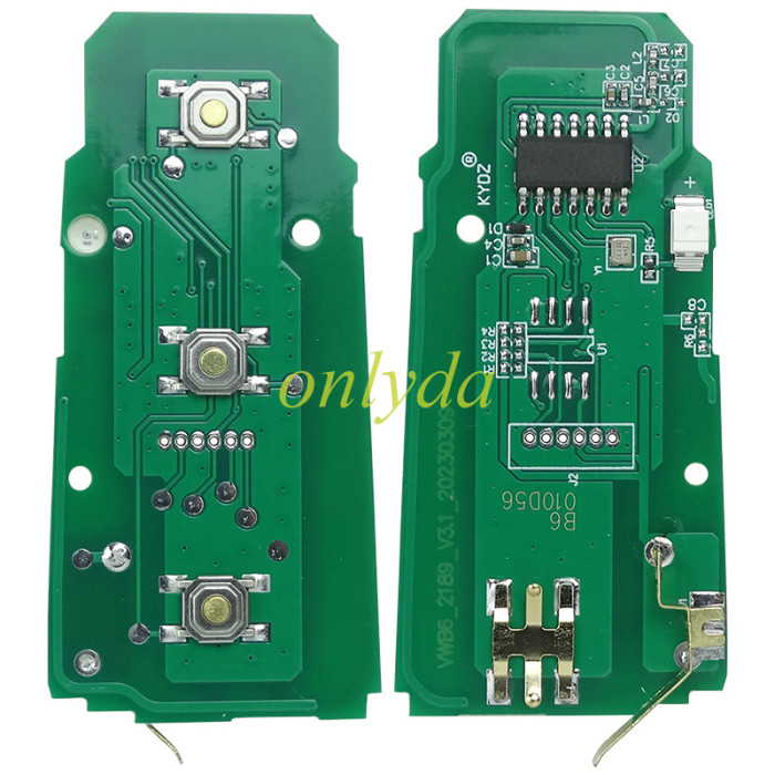 Free shipping KYDZ brand for VW Magotan 3  button remote key with ID48 chip-434mhz before 2010