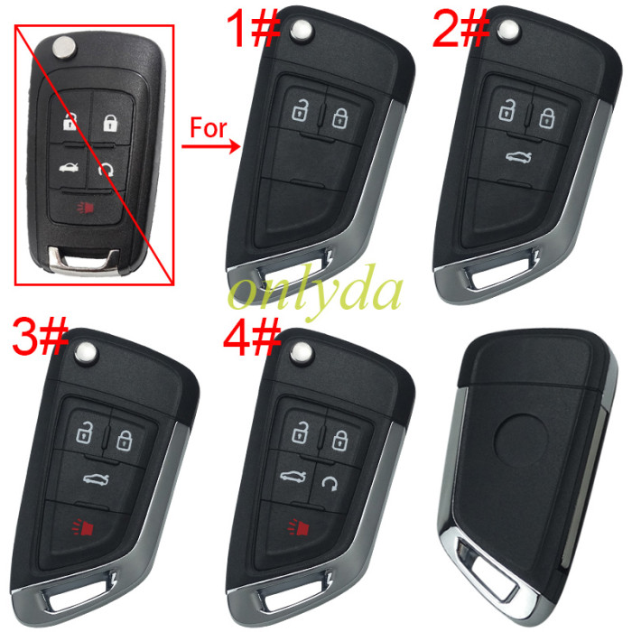 Free shipping 5pcs/lot For Opel  modified remote key shell with round badge place, pls choose the button