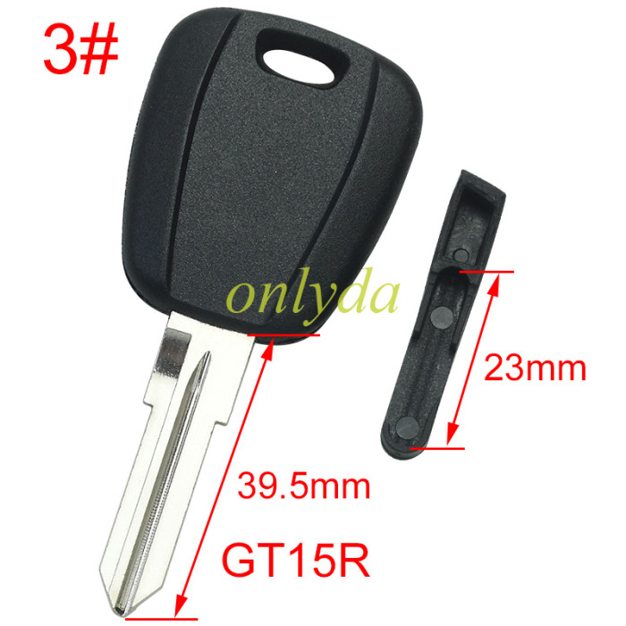 Free shipping 10pcs/lot Super Stronger GTL shell  Fiat remote key blank & 1 button with SIP22/GT15R blade（can put TPX long chip)， pls choose model