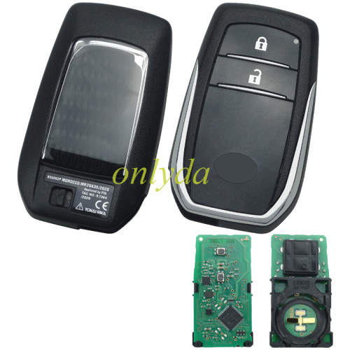 Free shipping For Toyota Hilux original 2 button remote key with  Toyota H chip 433mhz